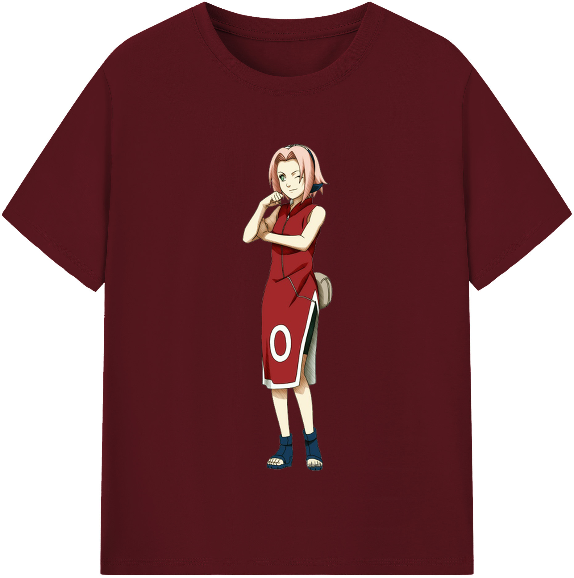 （画像用） NARUTO -ナルト- 春野サクラ Haruno Sakura 綿100％半袖Tシャツ（フロントプリント）